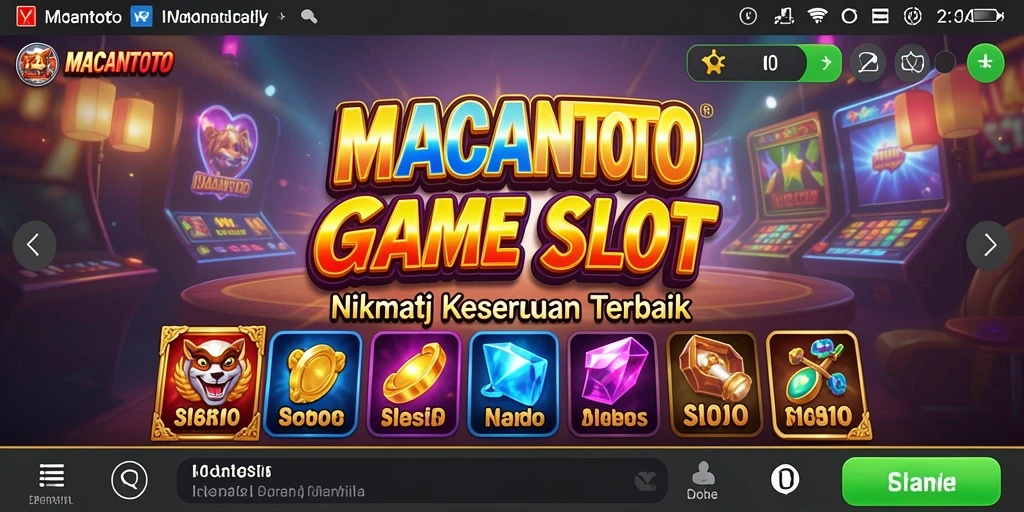 Tampilan gameplay MACANTOTO yang mengagumkan dengan berbagai tema slot.
