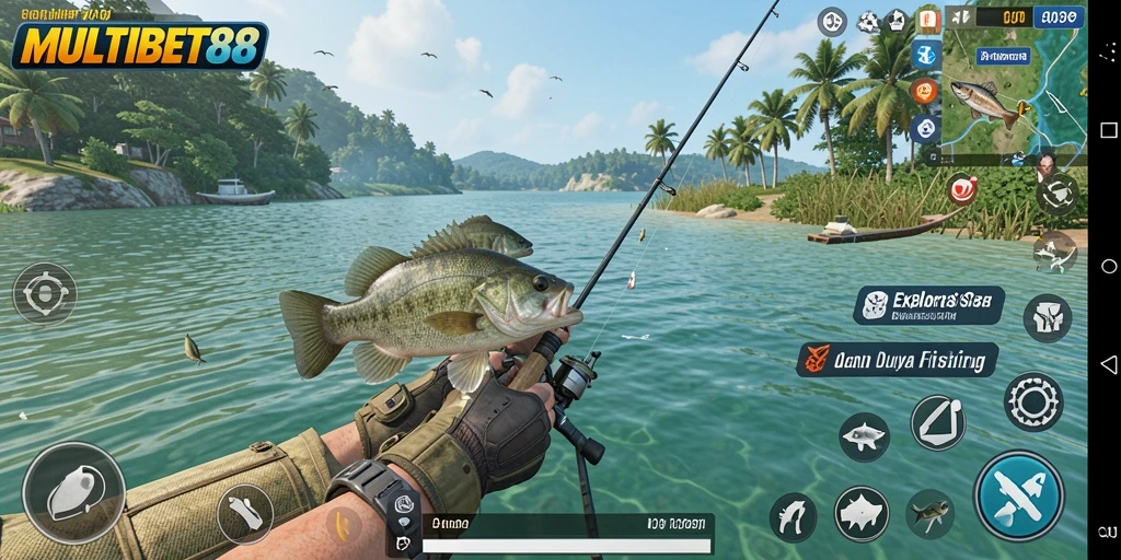 Tampilan gameplay <strong>MULTIBET88</strong> dengan petualangan memancing yang mengasyikkan.