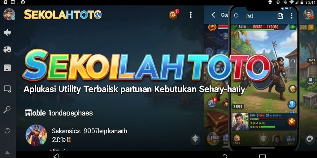 Tampilan antarmuka aplikasi SEKOLAHTOTO yang sederhana dan intuitif.