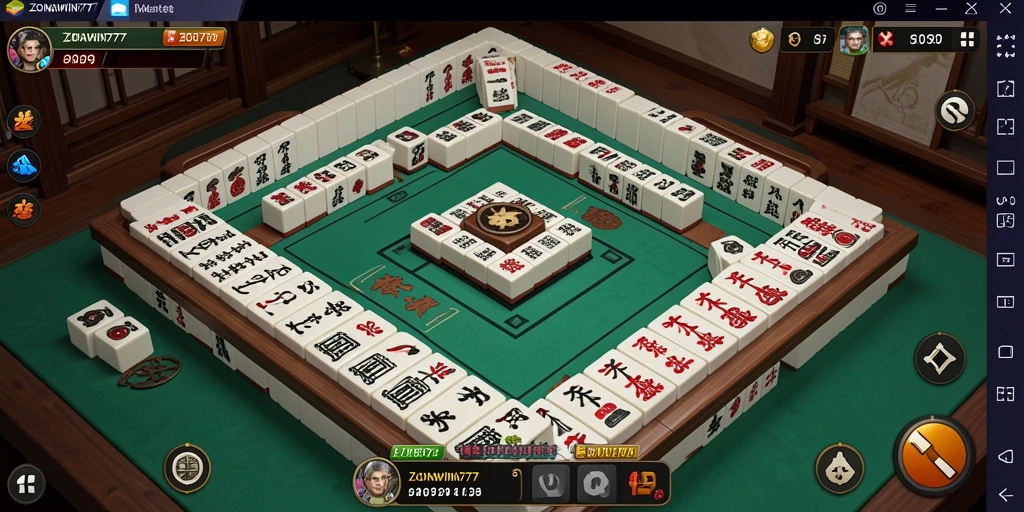 Tampilan gameplay ZONAWIN777 yang menarik dan interaktif dalam permainan Mahjong.
